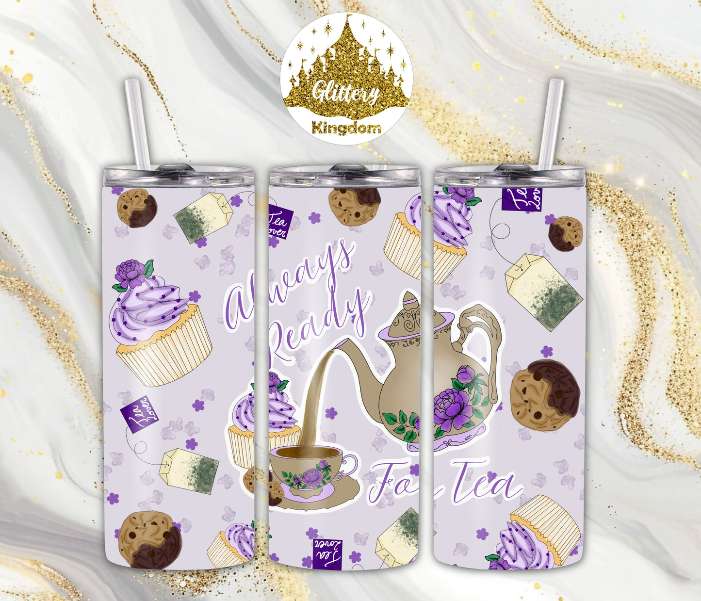 Ready for Tea 20oz Skinny Tumbler (Customizable)